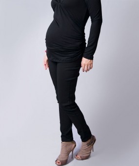 Pantaloón para embarazada - Skinny stretch negro