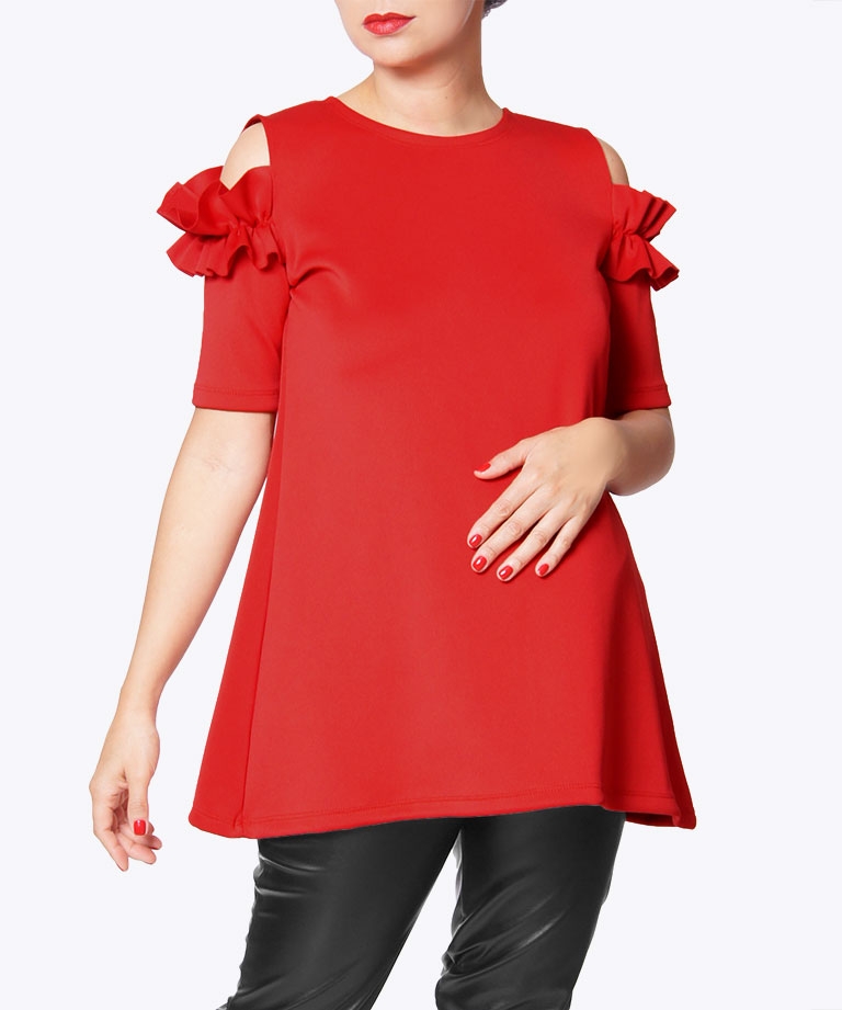 Blusa Ruffle Roja - Mamma Bella - Ecuador