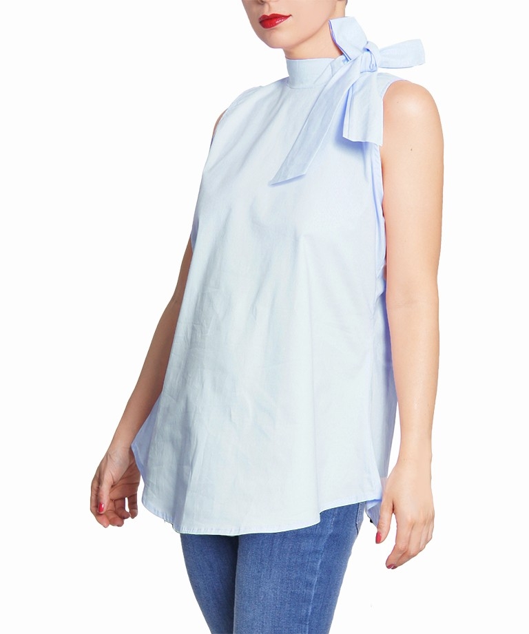 Blusa materna con tira azul claro - Bella - Ecuador